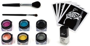 GLITTER BODY ART TATTOO KIT-01